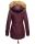 Navahoo warme Damen Winter Jacke mit Teddyfell B399 Weinrot Größe S - Gr. 36