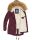 Navahoo warme Damen Winter Jacke mit Teddyfell B399 Weinrot Größe S - Gr. 36