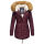 Navahoo warme Damen Winter Jacke mit Teddyfell B399 Weinrot Größe S - Gr. 36