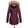 Navahoo warme Damen Winter Jacke mit Teddyfell B399 Weinrot Größe S - Gr. 36