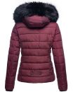 Navahoo Damen Winter Stepp Jacke gefüttert mit Teddyfell B355 Weinrot Größe L - Gr. 40