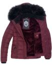 Navahoo Damen Winter Stepp Jacke gefüttert mit Teddyfell B355 Weinrot Größe L - Gr. 40
