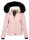 Navahoo Damen Winter Stepp Jacke gefüttert mit Teddyfell B355 Rosa Größe XXL - Gr. 44