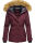 Navahoo warme Damen Winter Jacke mit Kunstfell B392 Weinrot Größe XS - Gr. 34