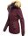 Navahoo warme Damen Winter Jacke mit Kunstfell B392 Weinrot Größe XS - Gr. 34