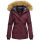 Navahoo warme Damen Winter Jacke mit Kunstfell B392 Weinrot Größe M - Gr. 38