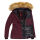 Navahoo warme Damen Winter Jacke mit Kunstfell B392 Weinrot Größe M - Gr. 38