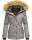 Navahoo warme Damen Winter Jacke mit Kunstfell B392 Hellgrau Größe XS - Gr. 34