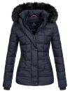 Marikoo warme Damen Winter Jacke Steppjacke B391 Dunkelblau Größe XXL - Gr. 44