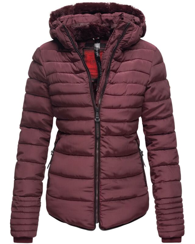 Marikoo Amber Damen Steppjacke Winterjacke B354 Weinrot Größe XS - Gr. 34