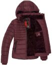 Marikoo Amber Damen Steppjacke Winterjacke B354 Weinrot Größe XS - Gr. 34