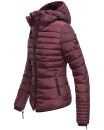 Marikoo Amber Damen Steppjacke Winterjacke B354 Weinrot Größe S - Gr. 36