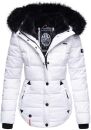 Marikoo warme Damen Winter Jacke gesteppt mit Kunstfell...