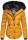 Marikoo warme Damen Winter Jacke gesteppt mit Kunstfell B618 Gelb Größe XS - Gr. 34