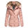 Marikoo Nekoo warm gefütterte Damen Winter Jacke mit Kunstfell B658 Rosa Größe XS - Gr. 34