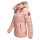 Marikoo Nekoo warm gefütterte Damen Winter Jacke mit Kunstfell B658 Rosa Größe XS - Gr. 34