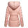 Marikoo Nekoo warm gefütterte Damen Winter Jacke mit Kunstfell B658 Rosa Größe XS - Gr. 34