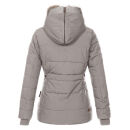 Marikoo Nekoo warm gefütterte Damen Winter Jacke mit Kunstfell B658 Grau Größe XS - Gr. 34