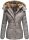 Marikoo Nekoo warm gefütterte Damen Winter Jacke mit Kunstfell B658 Grau Größe XS - Gr. 34
