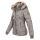 Marikoo Nekoo warm gefütterte Damen Winter Jacke mit Kunstfell B658 Grau Größe XS - Gr. 34