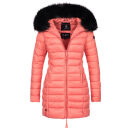 Marikoo Rose Damen Winter Jacke gesteppt lang B647 Coral...