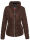 Marikoo Amber Damen Steppjacke Winterjacke B354 Schoko ohne Kapuze Größe S - Gr. 36