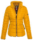 Marikoo Amber Damen Steppjacke Winterjacke B354 Gelb ohne Kapuze Größe S - Gr. 36