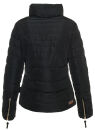 Marikoo Amber Damen Steppjacke Winterjacke B354 Schwarz ohne Kapuze Größe S - Gr. 36