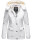 Marikoo Keikoo warme Damen Winter Jacke mit Teddyfell und Kapuze B683 Weiss Größe XS - Gr. 34