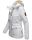 Marikoo Keikoo warme Damen Winter Jacke mit Teddyfell und Kapuze B683 Weiss - Gepunktet Größe M - Gr. 38