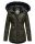 Navahoo Schätzchen Damen Winter Jacke mit Teddyfell und Kunstfell B615 Olive Größe S - Gr. 36