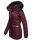 Navahoo Schätzchen Damen Winter Jacke mit Teddyfell und Kunstfell B615 Weinrot Größe S - Gr. 36