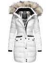 Navahoo Paula Damen Winter Jacke Mantel Parka warm gefütterte Winterjacke B383 Weiss Größe XS - Gr. 34