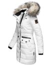 Navahoo Paula Damen Winter Jacke Mantel Parka warm gefütterte Winterjacke B383 Weiss Größe M - Gr. 38