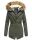 Marikoo Akira warme Damen Winter Jacke mit Kapuze B601 Olive Größe S - Gr. 36