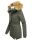 Marikoo Akira warme Damen Winter Jacke mit Kapuze B601 Olive Größe S - Gr. 36