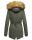 Marikoo Akira warme Damen Winter Jacke mit Kapuze B601 Olive Größe S - Gr. 36