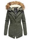 Marikoo Akira warme Damen Winter Jacke mit Kapuze B601...