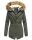 Marikoo Akira warme Damen Winter Jacke mit Kapuze B601 Olive Größe XL - Gr. 42