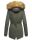 Marikoo Akira warme Damen Winter Jacke mit Kapuze B601 Olive Größe XL - Gr. 42