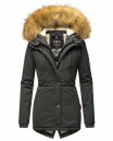 Marikoo Akira warme Damen Winter Jacke mit Kapuze B601...