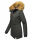 Marikoo Akira warme Damen Winter Jacke mit Kapuze B601 Anthrazit Größe XS - Gr. 34