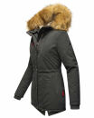 Marikoo Akira warme Damen Winter Jacke mit Kapuze B601 Anthrazit Größe S - Gr. 36