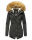 Marikoo Akira warme Damen Winter Jacke mit Kapuze B601 Anthrazit Größe S - Gr. 36