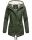 Marikoo Manolya Damen Winter Jacke Parka mit Teddyfell B376 Forest Green Größe M - Gr. 38