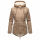 Marikoo Damen Winter Jacke Parka Winterjacke Teddyfell gefüttert B376 Taupe Größe S - Gr. 36