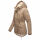 Marikoo Damen Winter Jacke Parka Winterjacke Teddyfell gefüttert B376 Taupe Größe S - Gr. 36