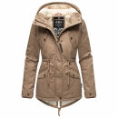 Marikoo Damen Winter Jacke Parka Winterjacke Teddyfell...