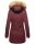 Marikoo Damen Winter Jacke Parka Mantel Winterjacke warm gefüttert B362 Weinrot Größe XS - Gr. 34