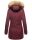 Marikoo Damen Winter Jacke Parka Mantel Winterjacke warm gefüttert B362 Weinrot Größe L - Gr. 40